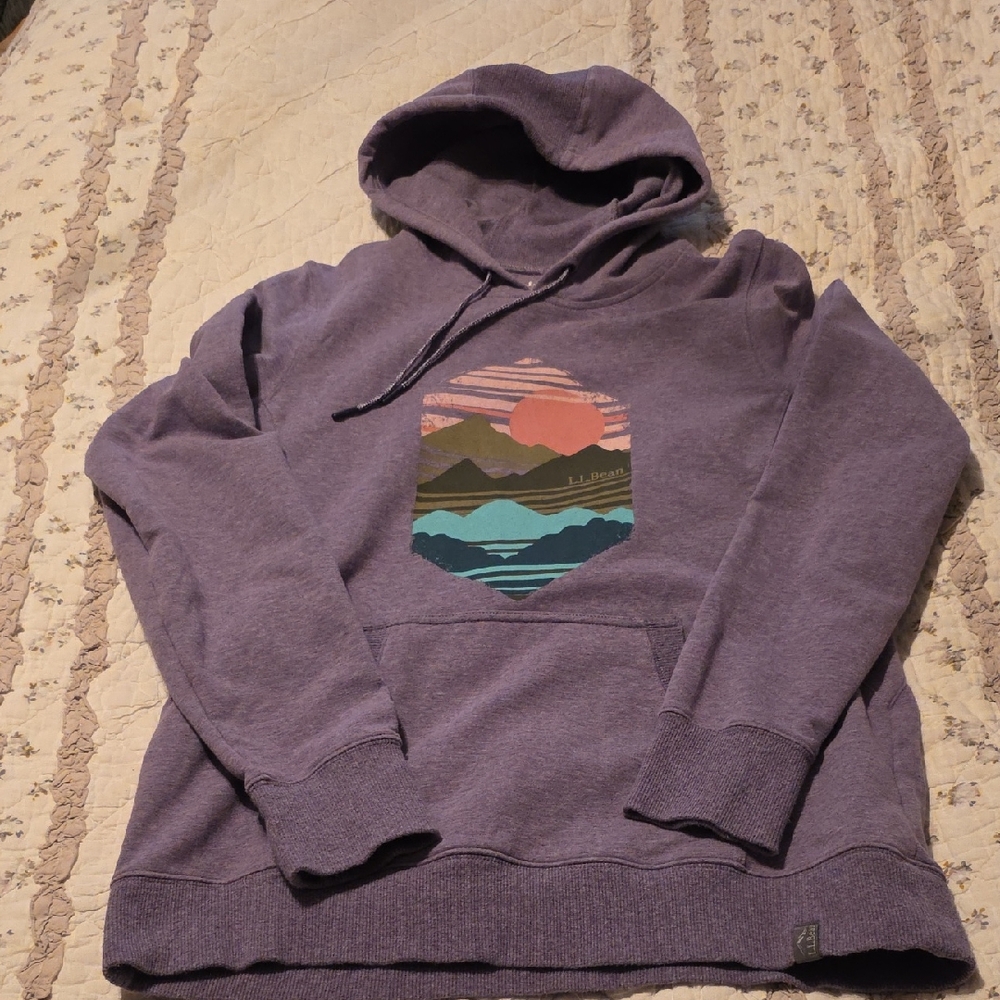LL Bean Pullover Camp Hoodie Sz M